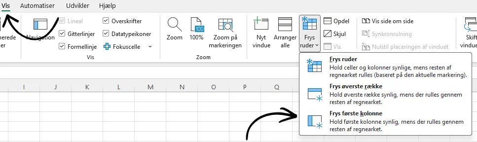 Frys første kolonne
