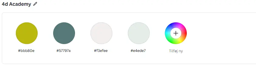 Brandfarver i varemærkesæt