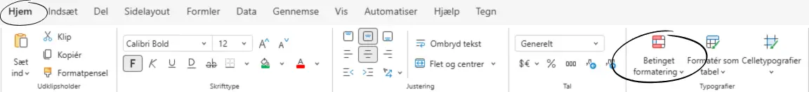 Betinget formatering