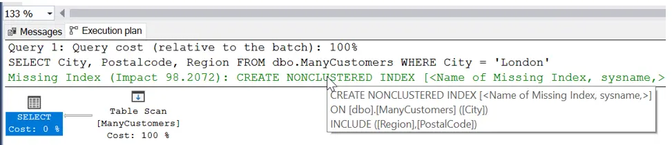 Index med ekstra kolonner